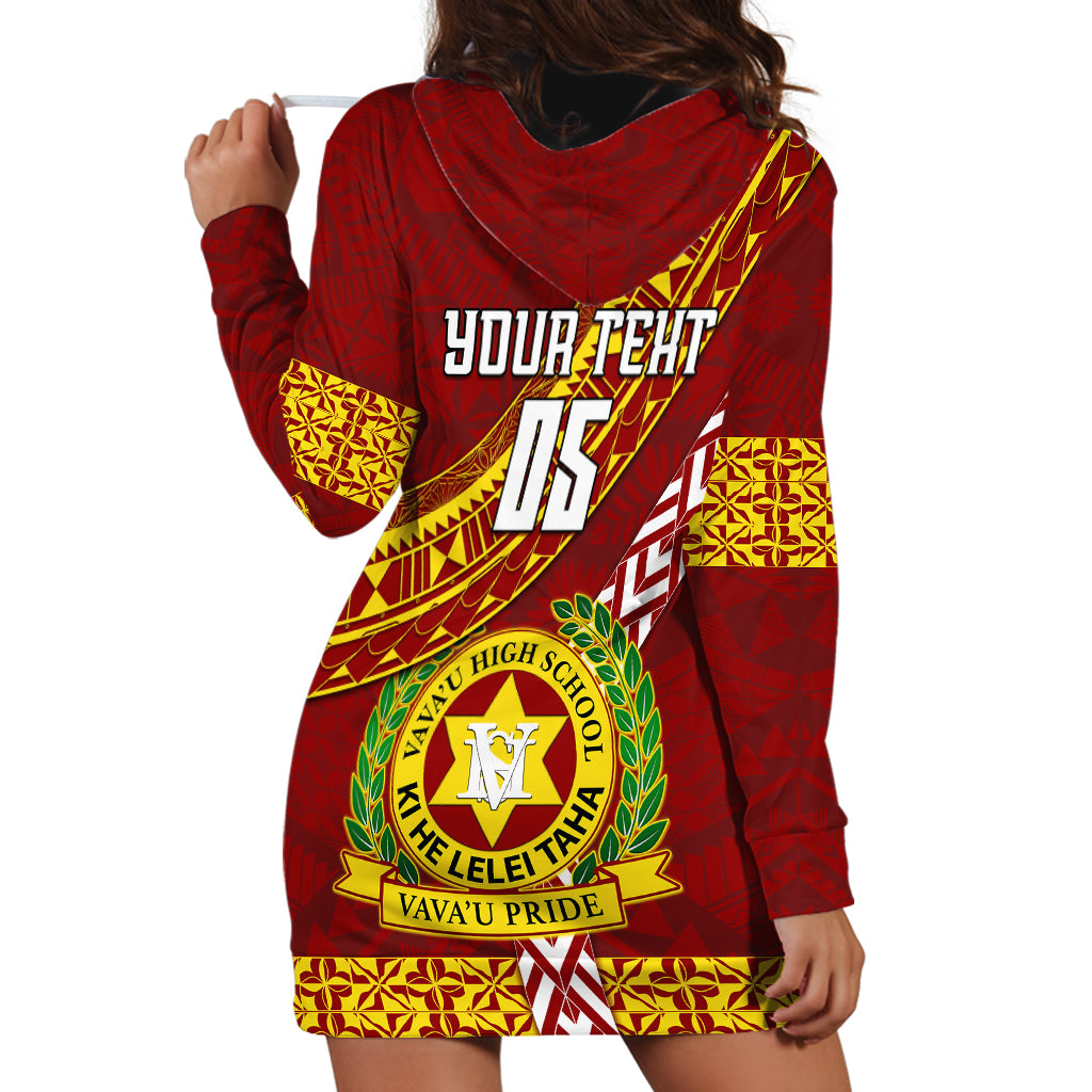 Custom Vavau High School Hoodie Dress Tongan Kupesi Pattern LT05 - Polynesian Pride