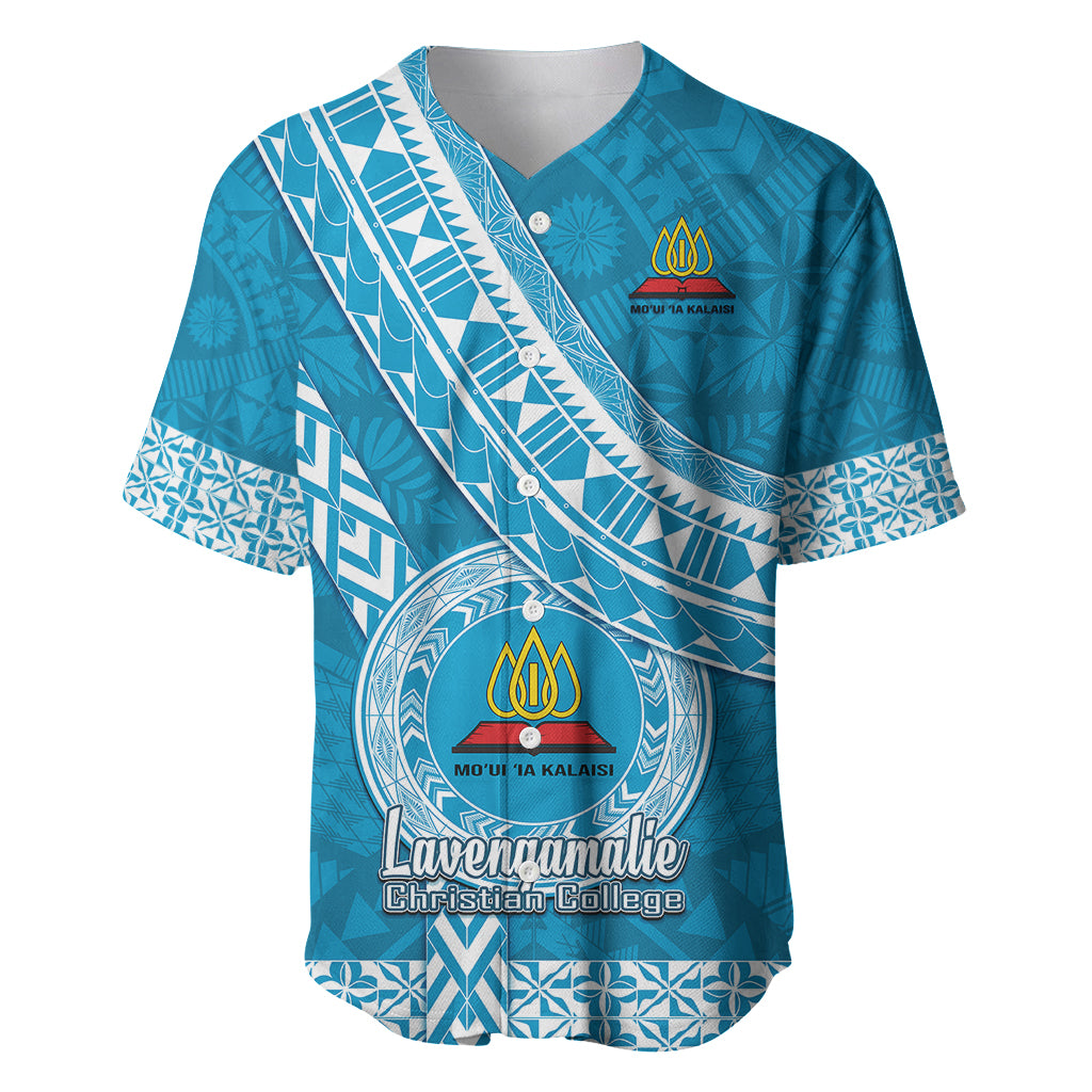 Custom Lavengamalie College Baseball Jersey Tongan Kupesi Pattern LT05 Blue - Polynesian Pride