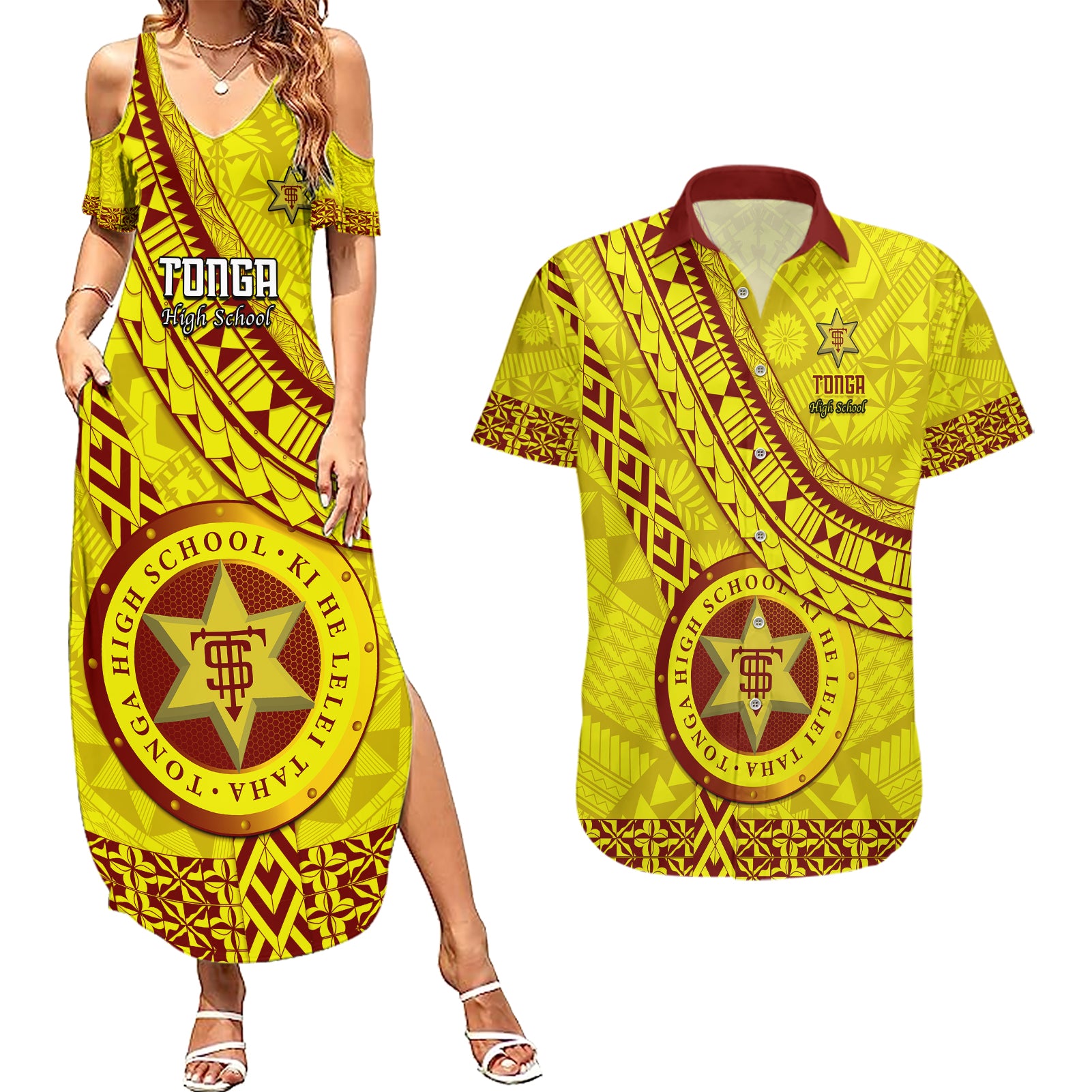 custom-tonga-high-school-couples-matching-summer-maxi-dress-and-hawaiian-shirt-tongan-kupesi-pattern