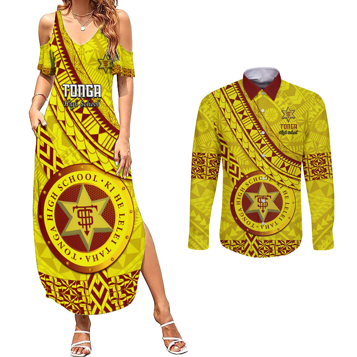 custom-tonga-high-school-couples-matching-summer-maxi-dress-and-long-sleeve-button-shirts-tongan-kupesi-pattern