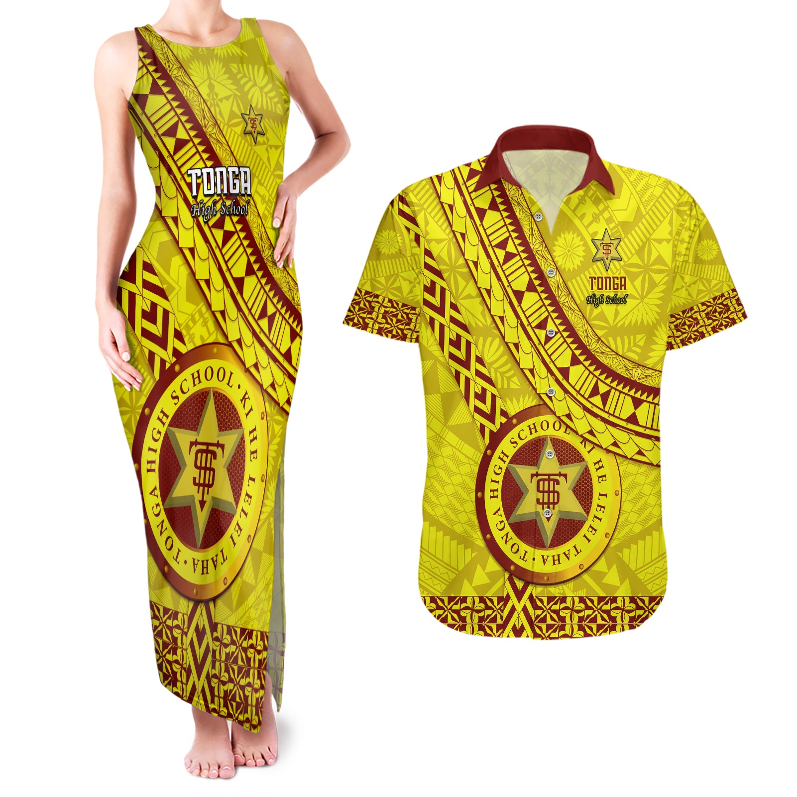 custom-tonga-high-school-couples-matching-tank-maxi-dress-and-hawaiian-shirt-tongan-kupesi-pattern