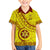 Custom Tonga High School Family Matching Off Shoulder Short Dress and Hawaiian Shirt Tongan Kupesi Pattern LT05 Son's Shirt Yellow - Polynesian Pride