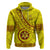 Custom Tonga High School Hoodie Tongan Kupesi Pattern LT05 Pullover Hoodie Yellow - Polynesian Pride