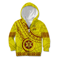 Custom Tonga High School Kid Hoodie Tongan Kupesi Pattern LT05 - Polynesian Pride