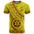 Custom Tonga High School T Shirt Tongan Kupesi Pattern LT05 Yellow - Polynesian Pride