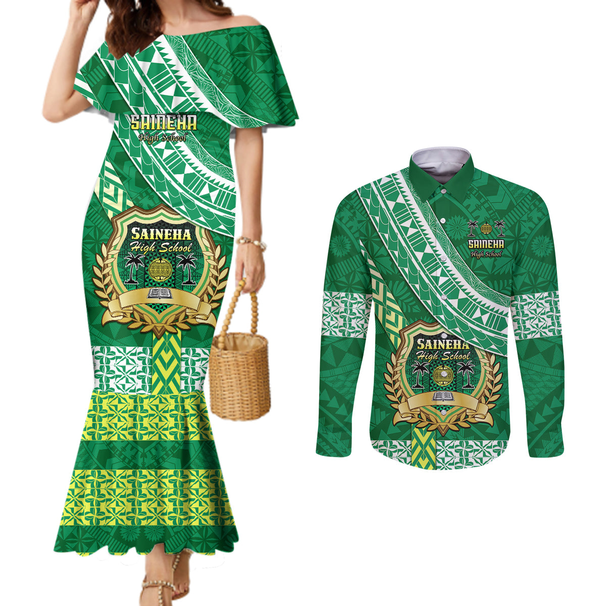 custom-saineha-high-school-couples-matching-mermaid-dress-and-long-sleeve-button-shirts-tongan-kupesi-pattern