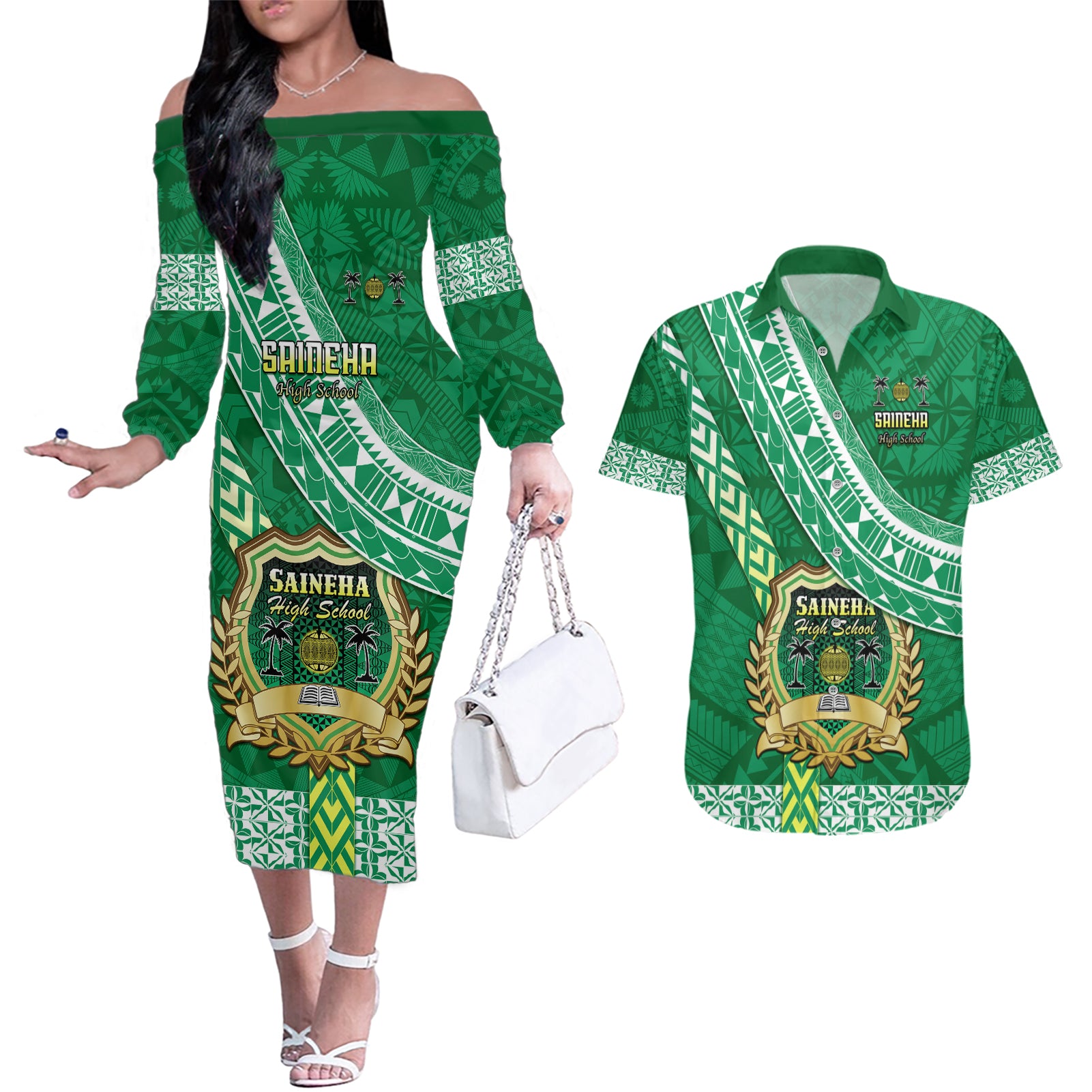 custom-saineha-high-school-couples-matching-off-the-shoulder-long-sleeve-dress-and-hawaiian-shirt-tongan-kupesi-pattern