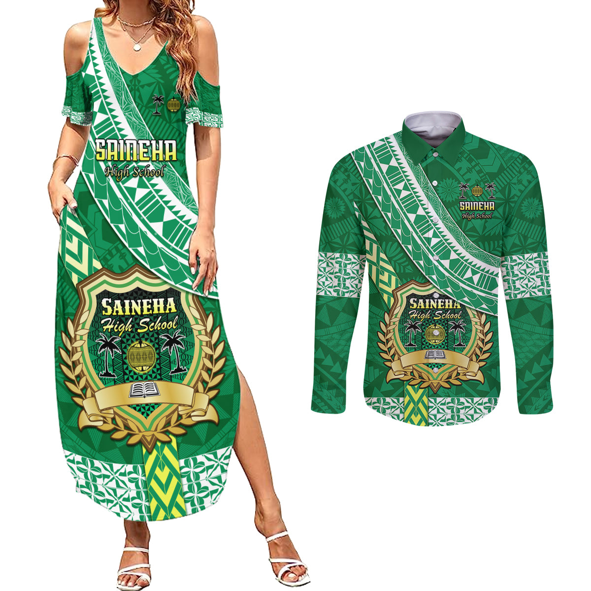 custom-saineha-high-school-couples-matching-summer-maxi-dress-and-long-sleeve-button-shirts-tongan-kupesi-pattern