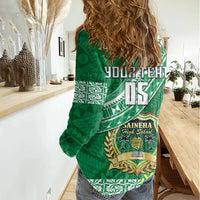 Custom Saineha High School Women Casual Shirt Tongan Kupesi Pattern LT05 - Polynesian Pride