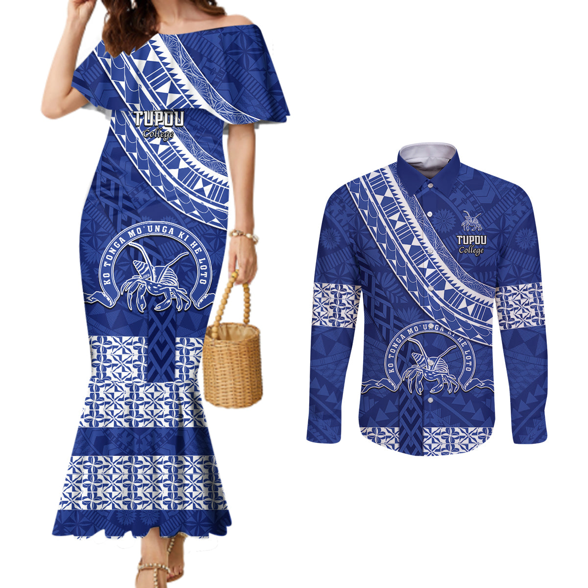 custom-tupou-college-couples-matching-mermaid-dress-and-long-sleeve-button-shirts-tongan-kupesi-pattern