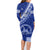 Custom Tupou College Family Matching Long Sleeve Bodycon Dress and Hawaiian Shirt Tongan Kupesi Pattern LT05 - Polynesian Pride