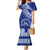 Custom Tupou College Family Matching Mermaid Dress and Hawaiian Shirt Tongan Kupesi Pattern LT05 Mom's Dress Blue - Polynesian Pride