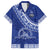 Custom Tupou College Family Matching Short Sleeve Bodycon Dress and Hawaiian Shirt Tongan Kupesi Pattern LT05 Dad's Shirt - Short Sleeve Blue - Polynesian Pride