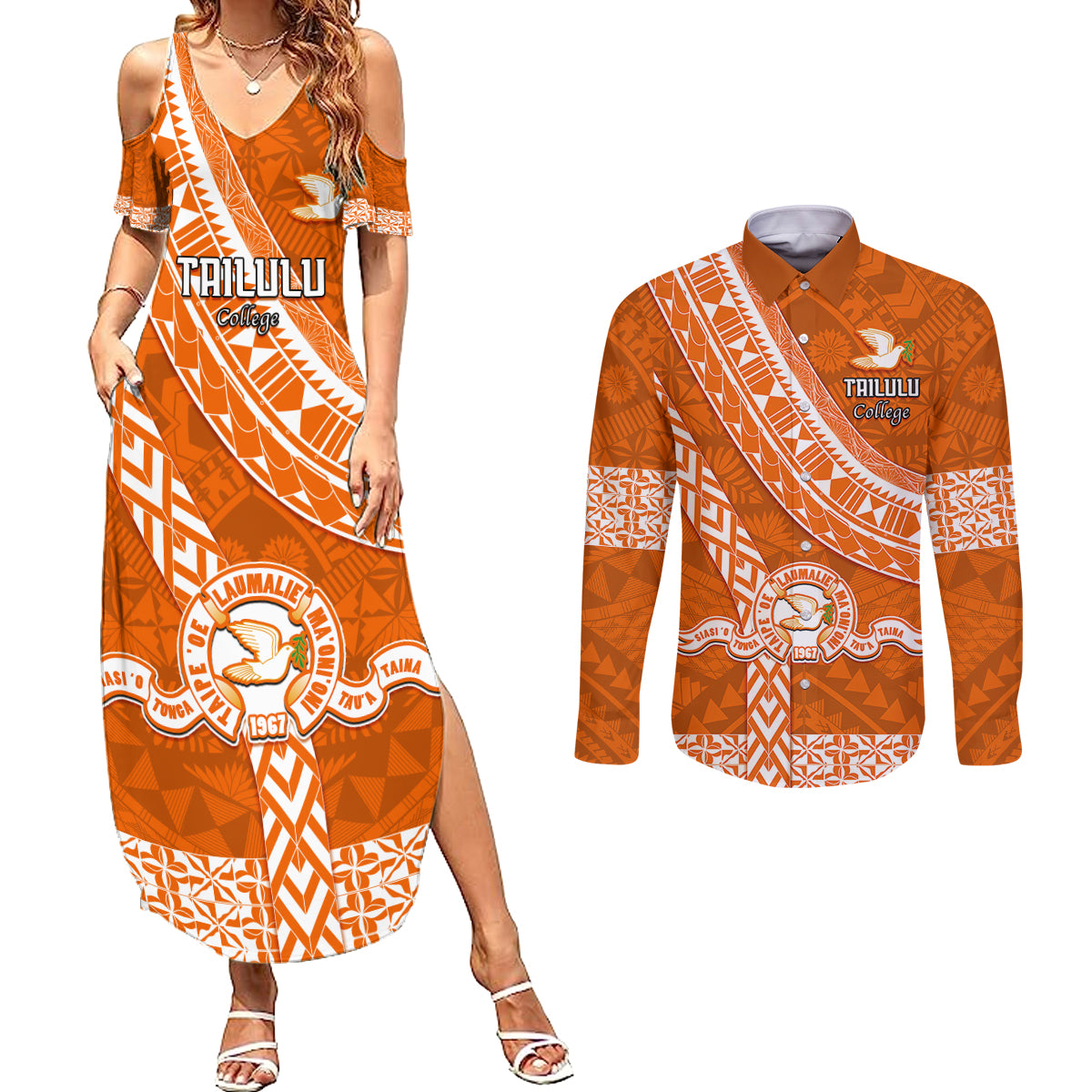 custom-tailulu-college-couples-matching-summer-maxi-dress-and-long-sleeve-button-shirts-tongan-kupesi-pattern