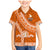 Custom Tailulu College Family Matching Mermaid Dress and Hawaiian Shirt Tongan Kupesi Pattern LT05 Son's Shirt Orange - Polynesian Pride