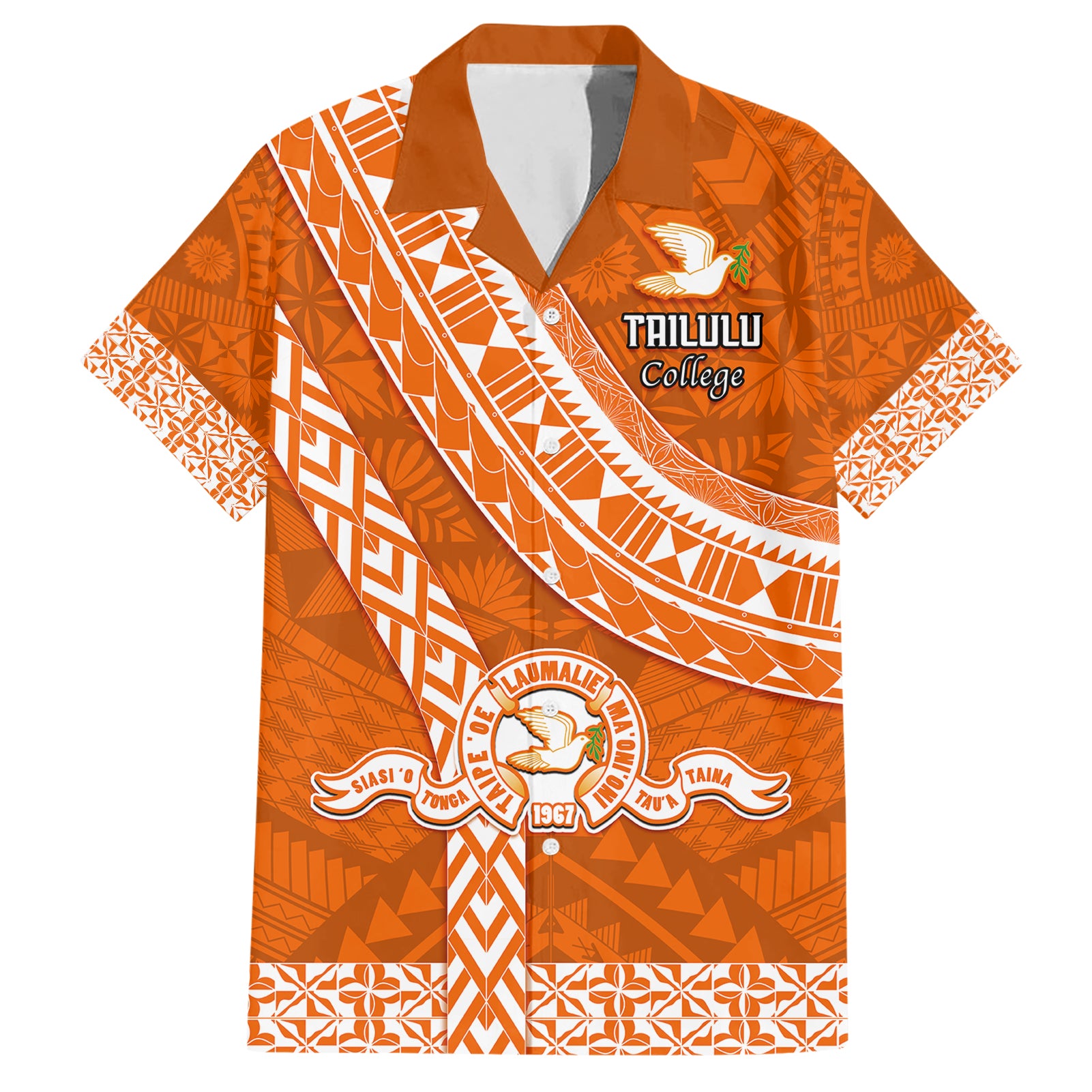 custom-tailulu-college-hawaiian-shirt-tongan-kupesi-pattern