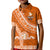 Custom Tailulu College Kid Polo Shirt Tongan Kupesi Pattern LT05 Kid Orange - Polynesian Pride