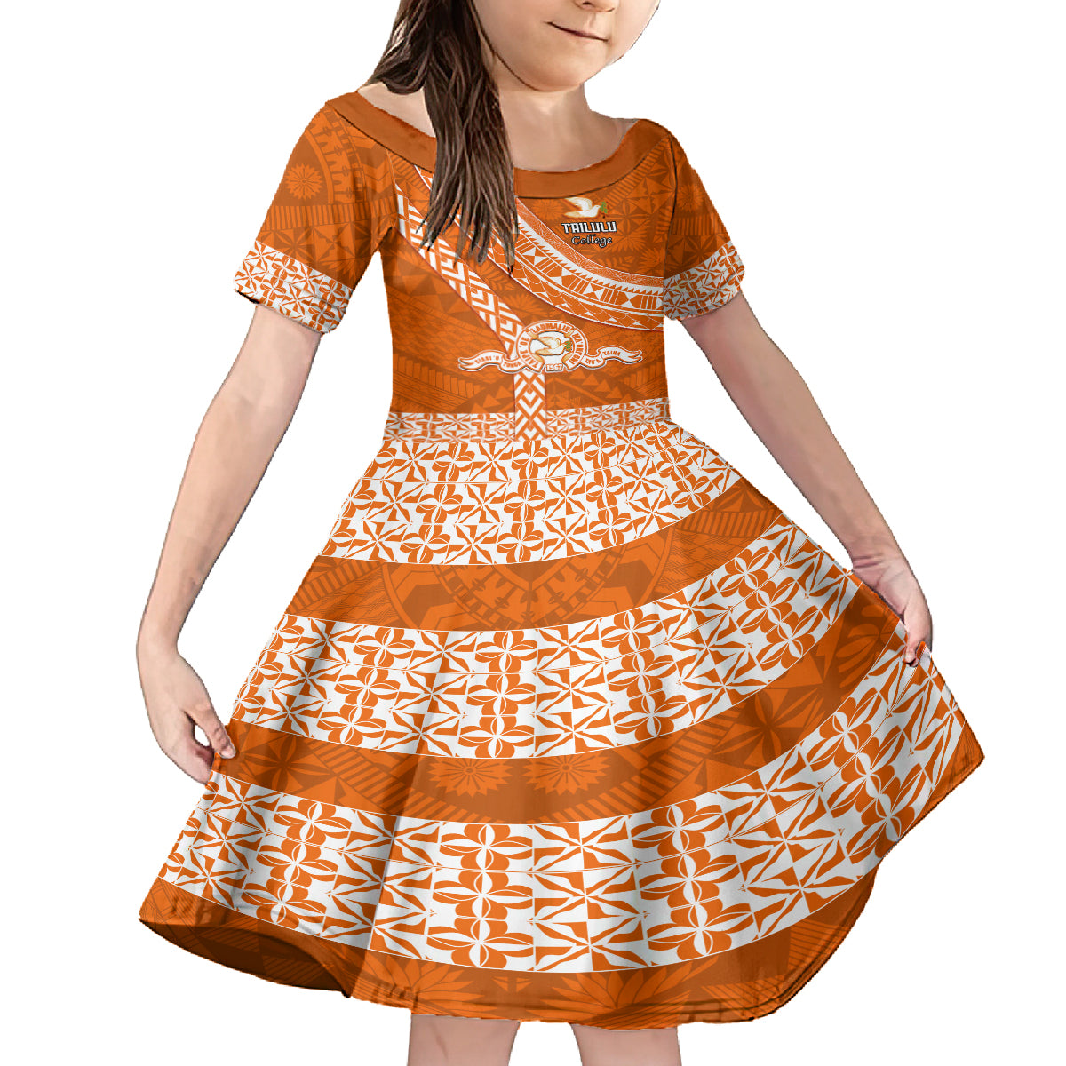 custom-tailulu-college-kid-short-sleeve-dress-tongan-kupesi-pattern