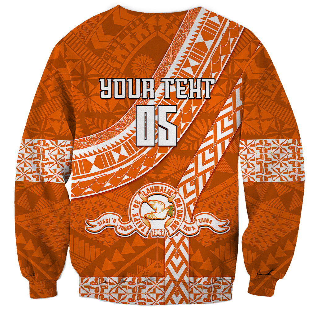 Custom Tailulu College Sweatshirt Tongan Kupesi Pattern LT05 - Polynesian Pride