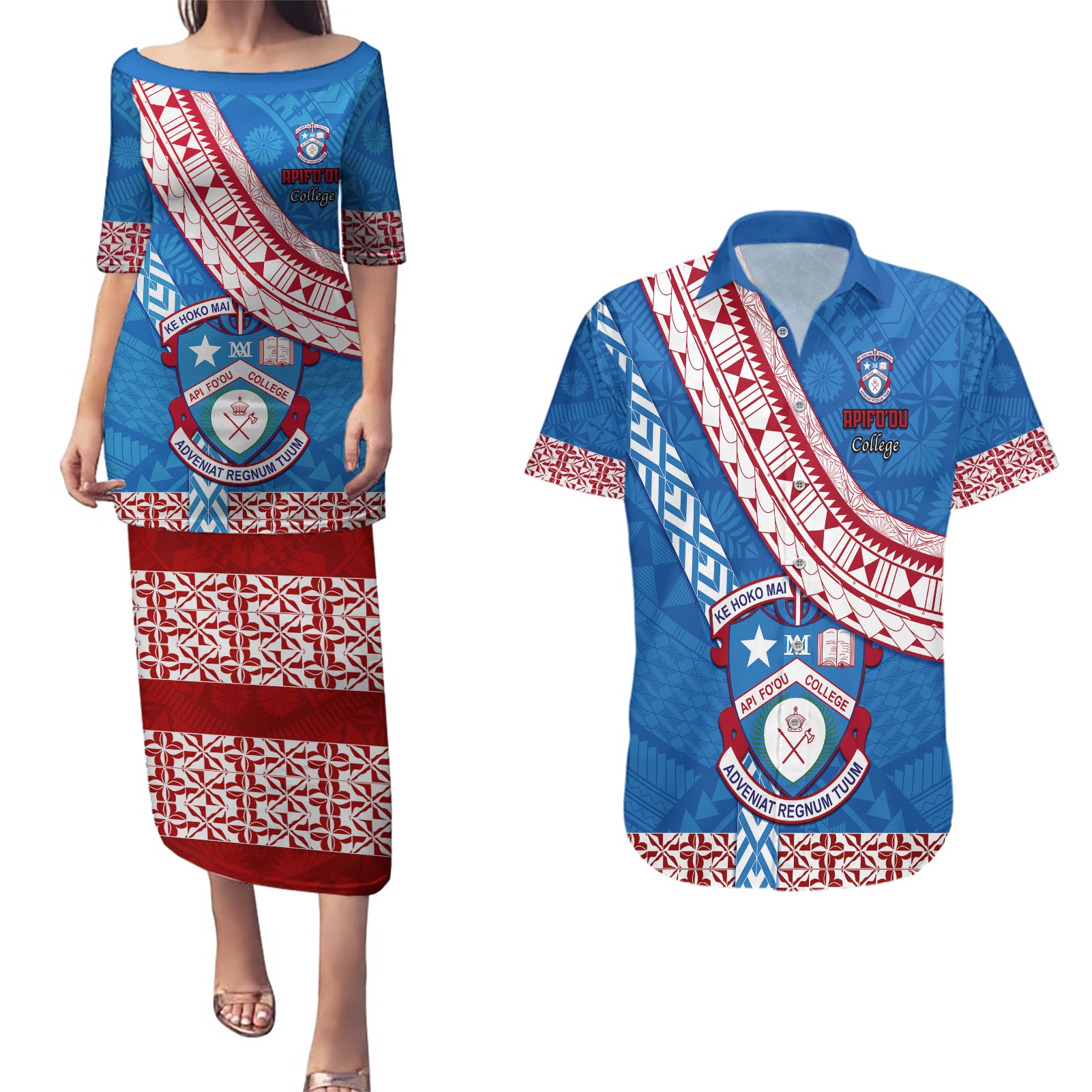 custom-apifoou-college-couples-matching-puletasi-dress-and-hawaiian-shirt-tongan-kupesi-pattern