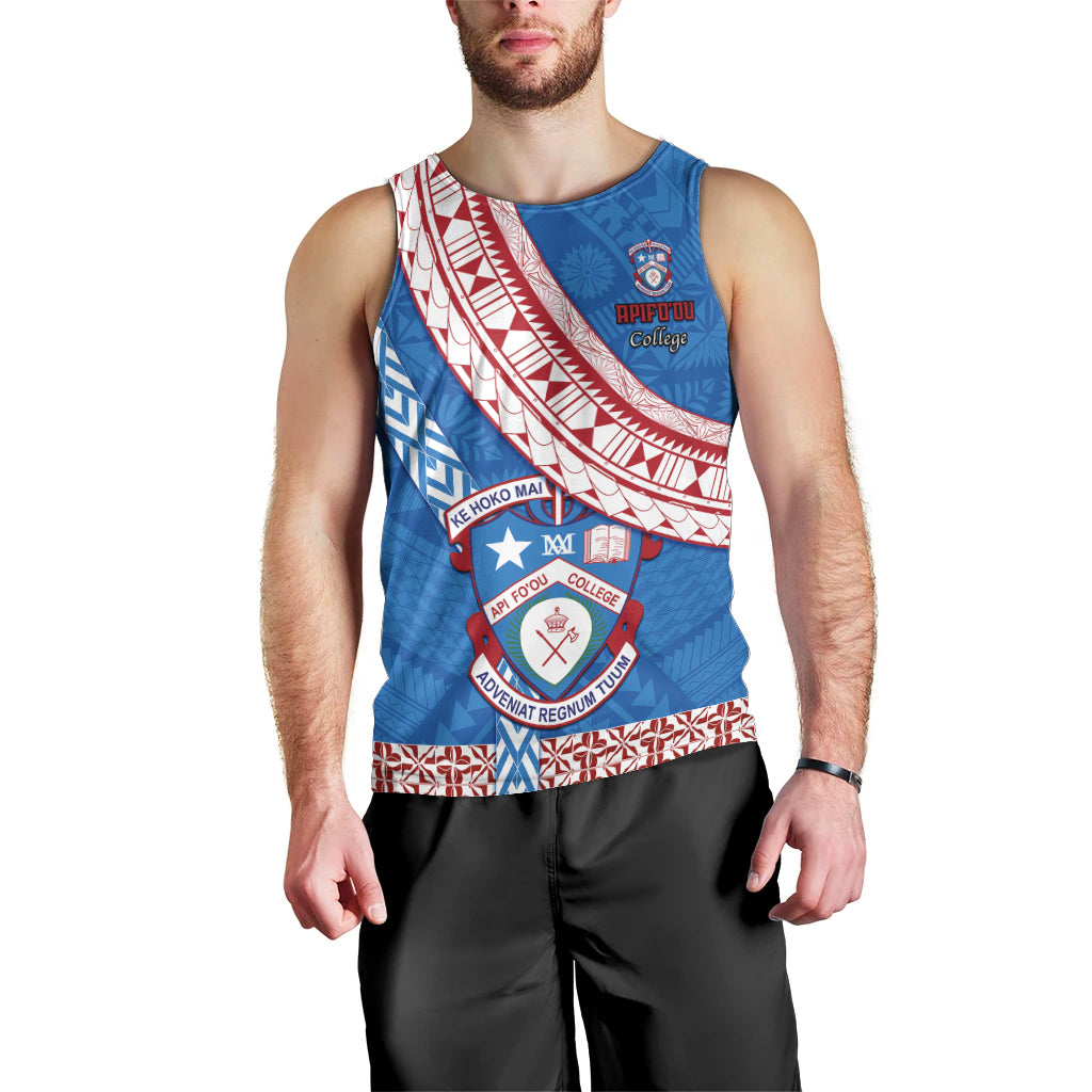 Custom Apifoou College Men Tank Top Tongan Kupesi Pattern LT05 - Polynesian Pride