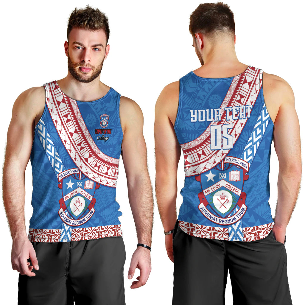 Custom Apifoou College Men Tank Top Tongan Kupesi Pattern LT05 - Polynesian Pride