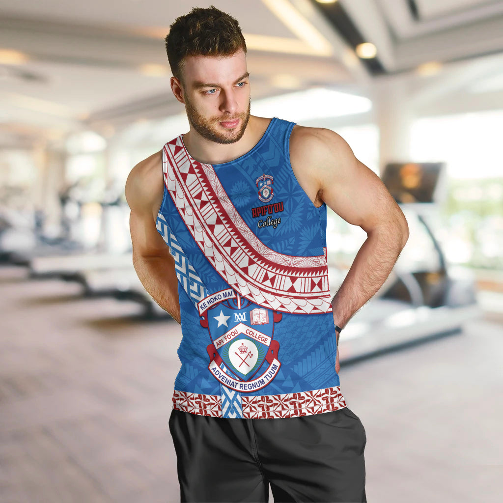 Custom Apifoou College Men Tank Top Tongan Kupesi Pattern LT05 - Polynesian Pride