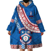 Custom Apifoou College Wearable Blanket Hoodie Tongan Kupesi Pattern LT05 - Polynesian Pride