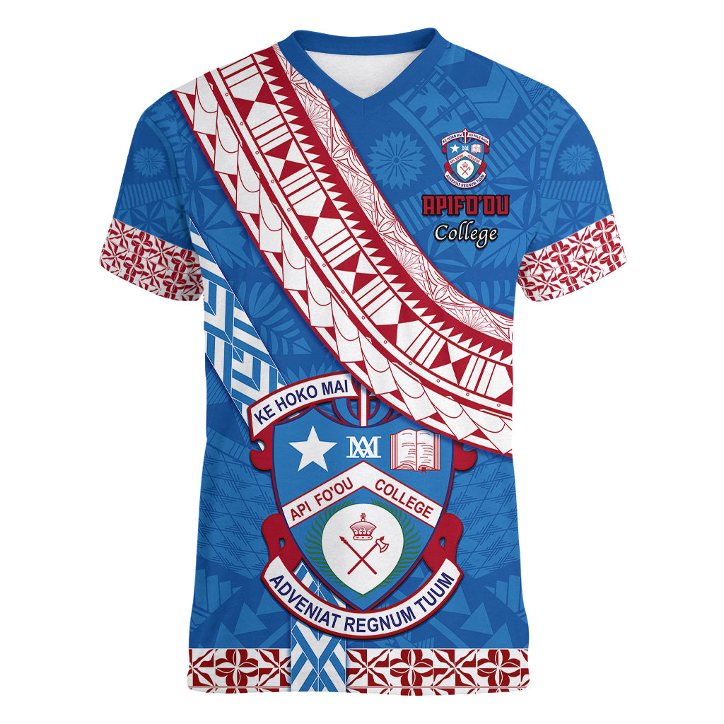 custom-apifoou-college-women-v-neck-t-shirt-tongan-kupesi-pattern