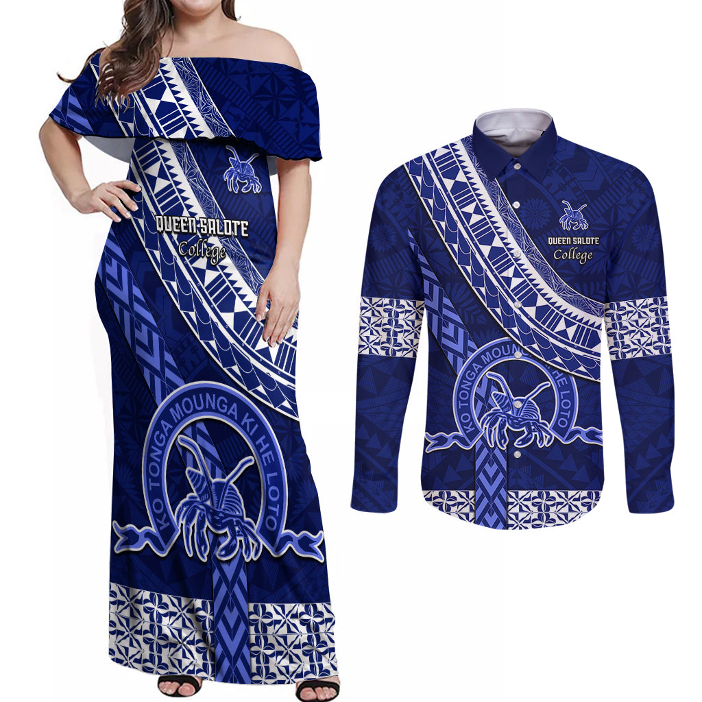 custom-queen-salote-college-couples-matching-off-shoulder-maxi-dress-and-long-sleeve-button-shirts-tongan-kupesi-pattern