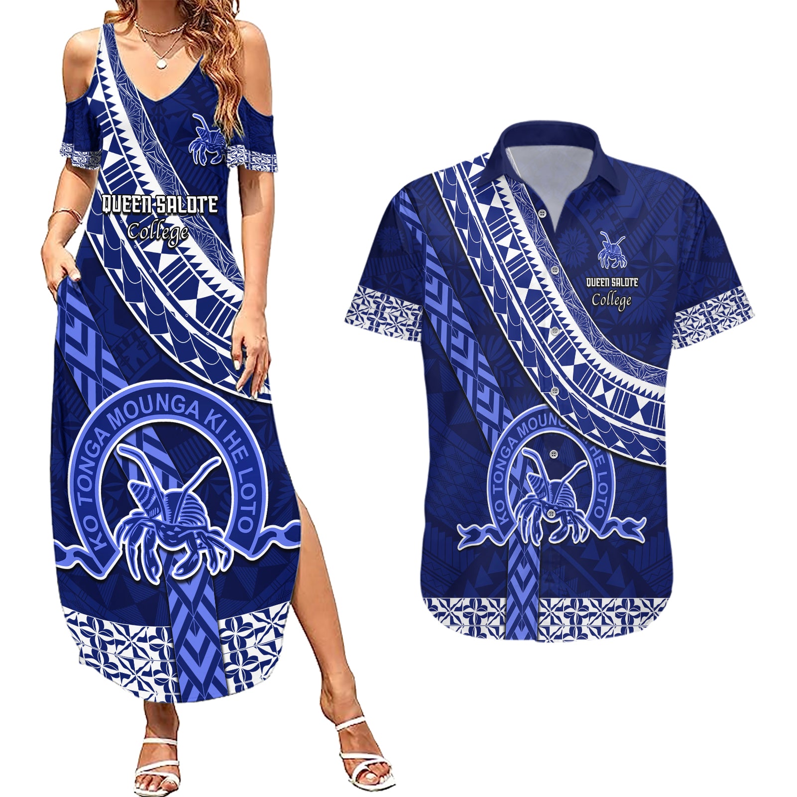 custom-queen-salote-college-couples-matching-summer-maxi-dress-and-hawaiian-shirt-tongan-kupesi-pattern