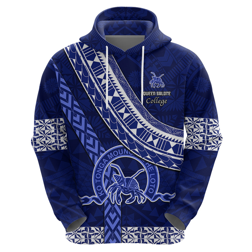 Custom Queen Salote College Hoodie Tongan Kupesi Pattern LT05 - Polynesian Pride