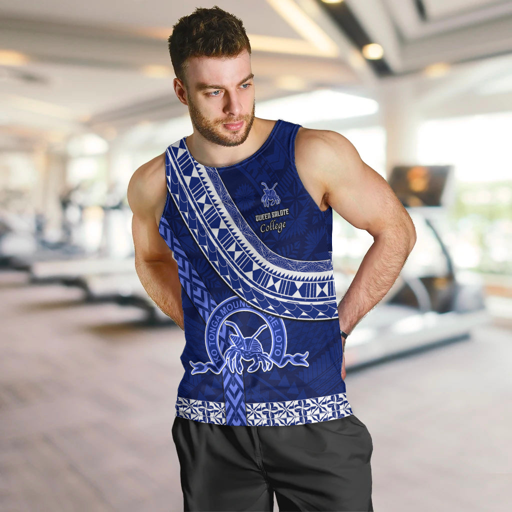 Custom Queen Salote College Men Tank Top Tongan Kupesi Pattern LT05 - Polynesian Pride