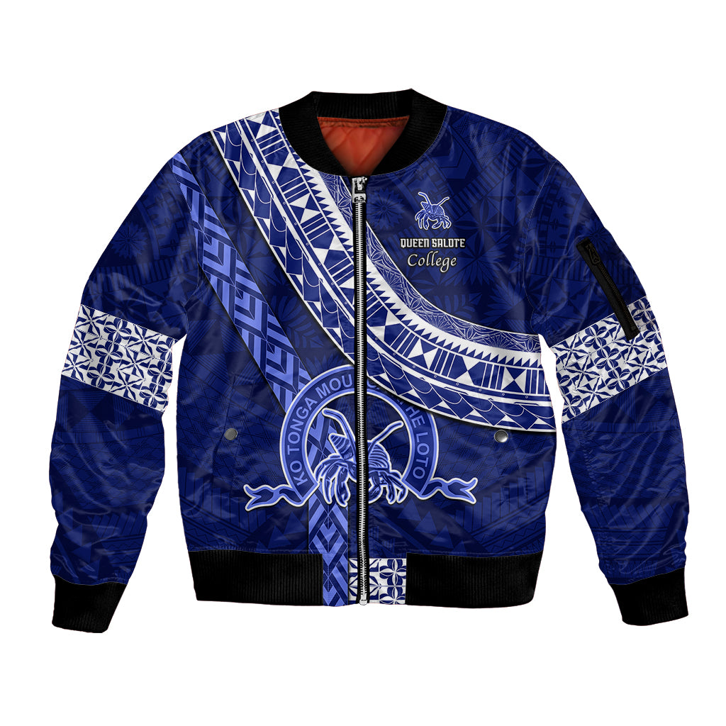 custom-queen-salote-college-sleeve-zip-bomber-jacket-tongan-kupesi-pattern