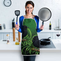 New Zealand Black Robin Apron Karure Maori Koru Art Tattoo LT05 - Polynesian Pride