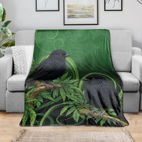 New Zealand Black Robin Blanket Karure Maori Koru Art Tattoo LT05 - Polynesian Pride