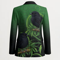 New Zealand Black Robin Blazer Karure Maori Koru Art Tattoo LT05 - Polynesian Pride