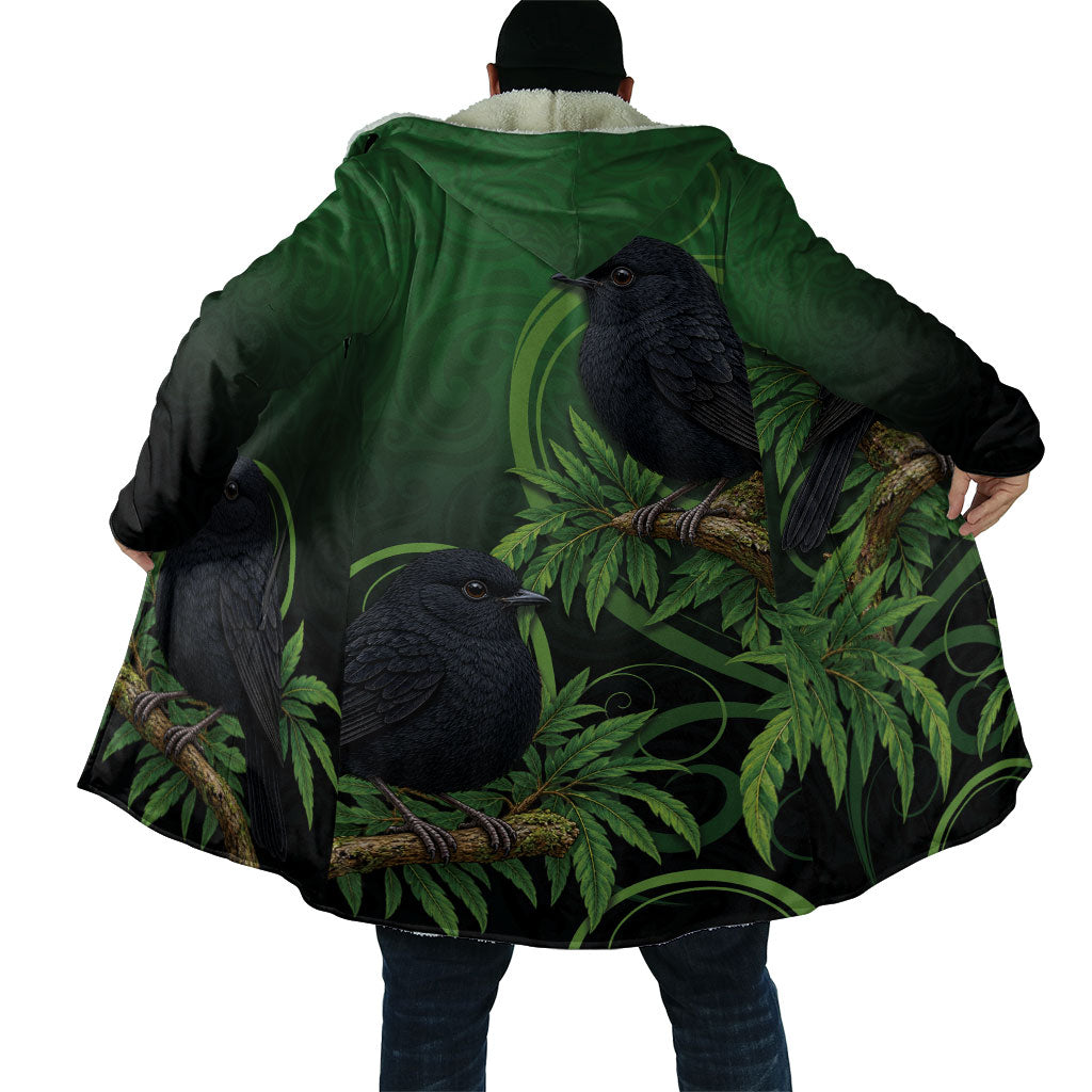 New Zealand Black Robin Cloak Karure Maori Koru Art Tattoo LT05 - Polynesian Pride