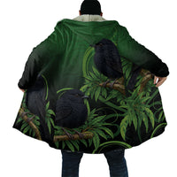 New Zealand Black Robin Cloak Karure Maori Koru Art Tattoo LT05 - Polynesian Pride