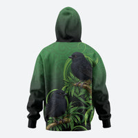 New Zealand Black Robin Hoodie Karure Maori Koru Art Tattoo LT05 - Polynesian Pride