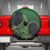 New Zealand Black Robin Spare Tire Cover Karure Maori Koru Art Tattoo LT05 - Polynesian Pride