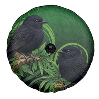 New Zealand Black Robin Spare Tire Cover Karure Maori Koru Art Tattoo LT05 - Polynesian Pride