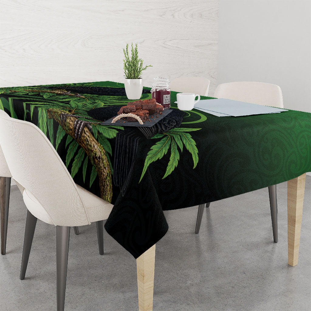 New Zealand Black Robin Tablecloth Karure Maori Koru Art Tattoo LT05 - Polynesian Pride