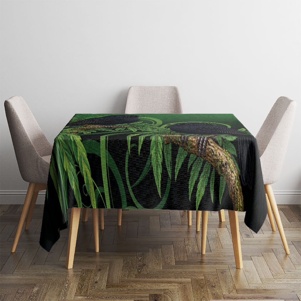 New Zealand Black Robin Tablecloth Karure Maori Koru Art Tattoo LT05 - Polynesian Pride