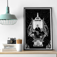 New Zealand Rugby Canvas Wall Art The Haka With Champions Cup LT05 - Polynesian Pride