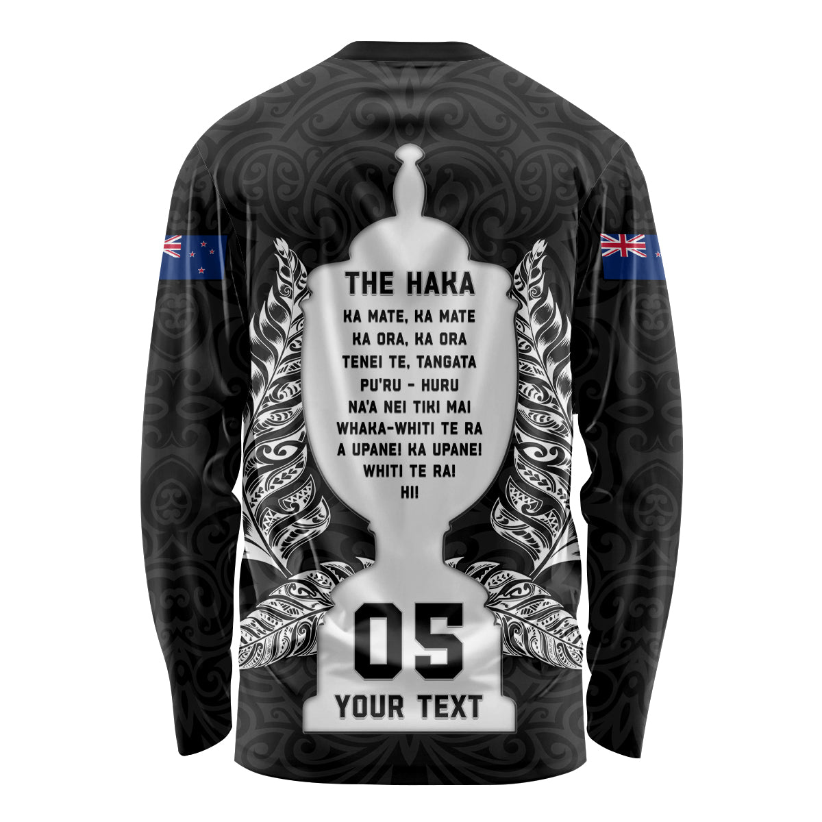 Custom New Zealand Rugby Long Sleeve Shirt The Haka With Champions Cup LT05 - Polynesian Pride