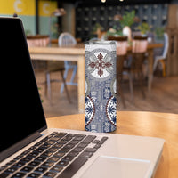 Hawaii Skinny Tumbler Barkcloth Pattern Vintage Style LT05 - Polynesian Pride