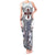 Hawaii Tank Maxi Dress Barkcloth Pattern Vintage Style LT05 Women Blue - Polynesian Pride