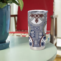 Hawaii Tumbler Cup Barkcloth Pattern Vintage Style LT05 - Polynesian Pride