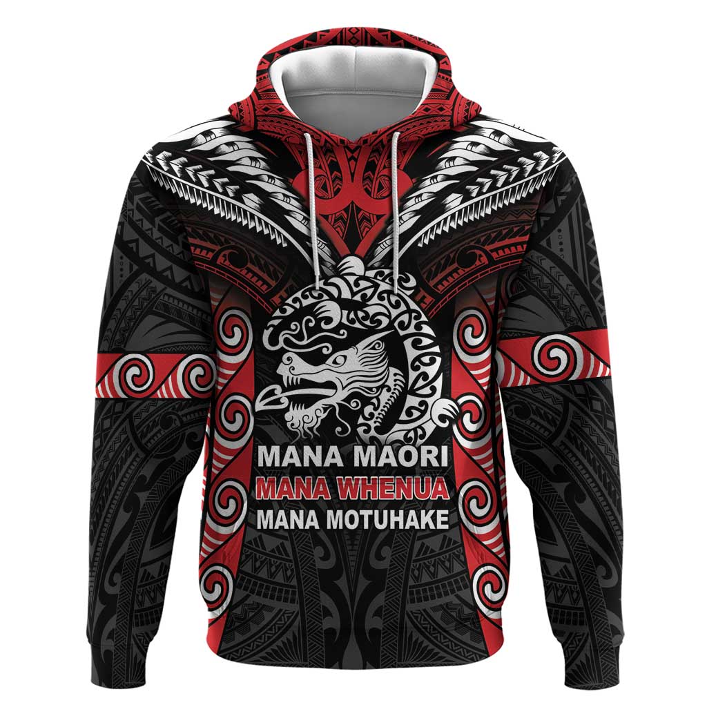 Aotearoa Mana Maori Hoodie Toitu Te Tiriti LT05 Pullover Hoodie Black - Polynesian Pride